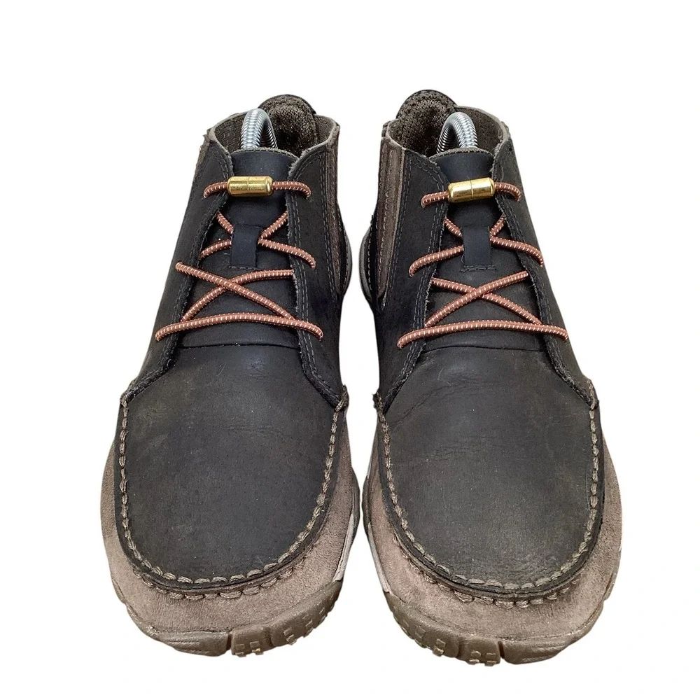 Merrell Vibram‎ Barefoot Chukka Boots Mens 7.5 Orbit Glove Brown Leather Shoes